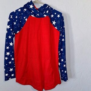 LuLaRoe Amber Patriotic Star Hoodie